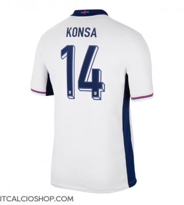 Inghilterra Ezri Konsa #14 Prima Maglia Europei 2024 Manica Corta